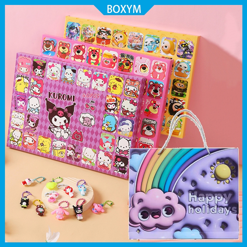 Blind Box Gantungan Kunci Gantungan Lotso 40 Holes Lotso Keychains Box Blind Surprise Hadiah