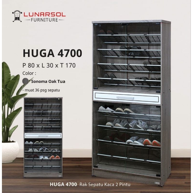 lemari sepatu rak sepatu pintu kaca