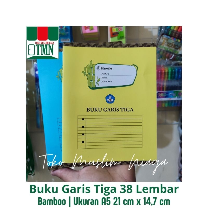 

Buku Garis Tiga - Bamboo Buku Kwarto 38 Garis Tiga