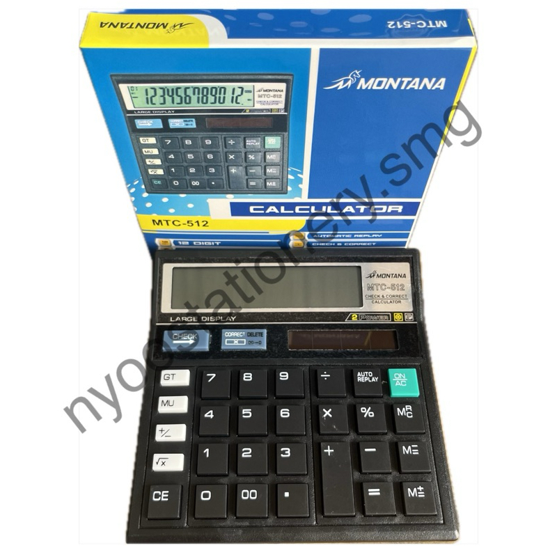 

KALKULATOR 12 DIGIT MONTANA MTC-512 CHECK CORRECT BATERAI SINAR