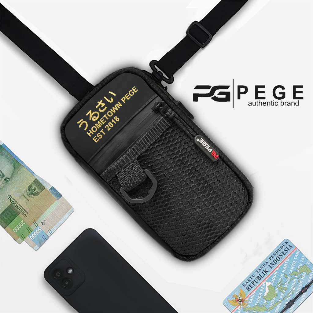 Tas Sling Bag Kecil PEGE Ferosh Tas Hanging Slempang Pria Tas Untuk Hp Waterproof - PG 9076
