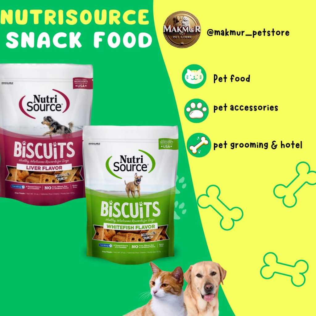 

NUTRISOURCE BISCUITS WHITE FISH FALVOR & LIVER FALVOR 397GR