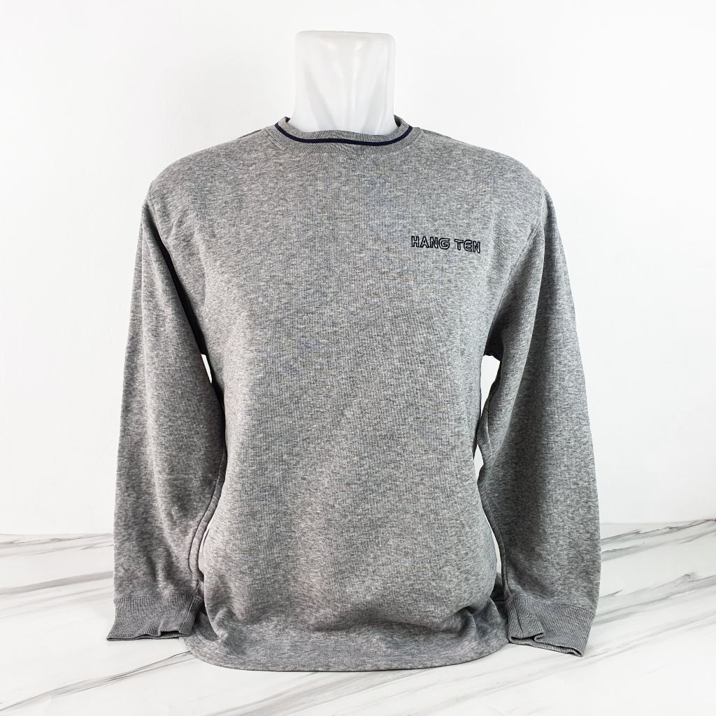 Baju Kaos Sweater HANG TEN - Size M - Lebar Dada 52 cm - Original 100%