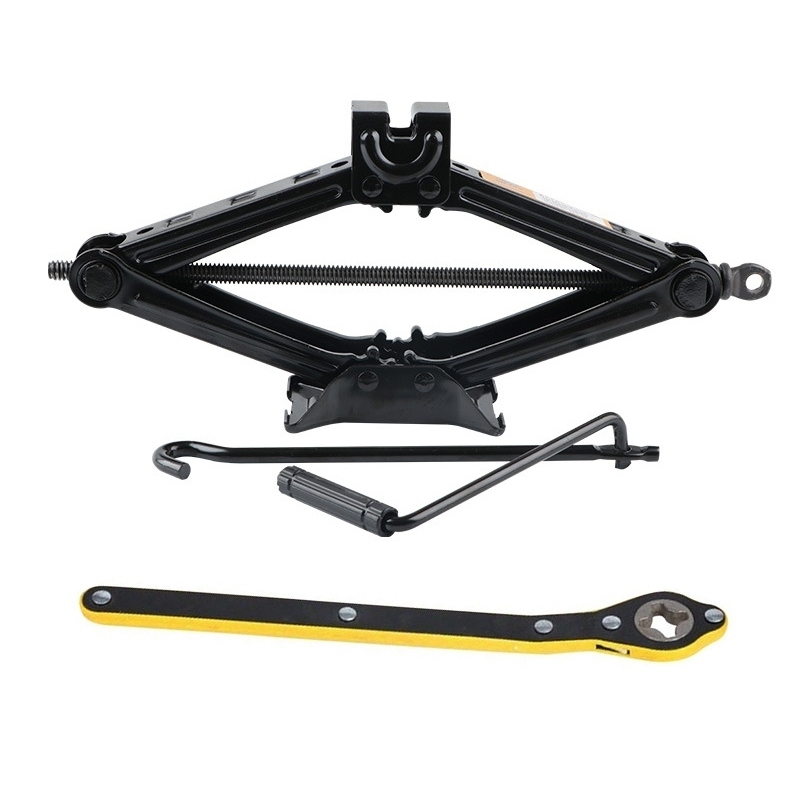 Daagstoree55 - Dongkrak Jembatan Mobil / Dongkrak Gunting / Buaya 1-3 Ton Manual + Kunci