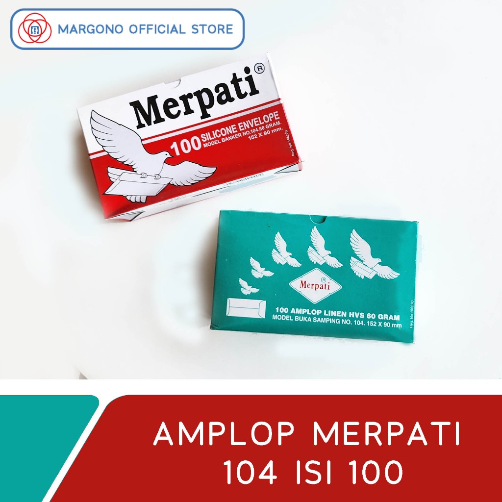 

KY Amplop Putih Merpati No 104 Isi 100 Lembar