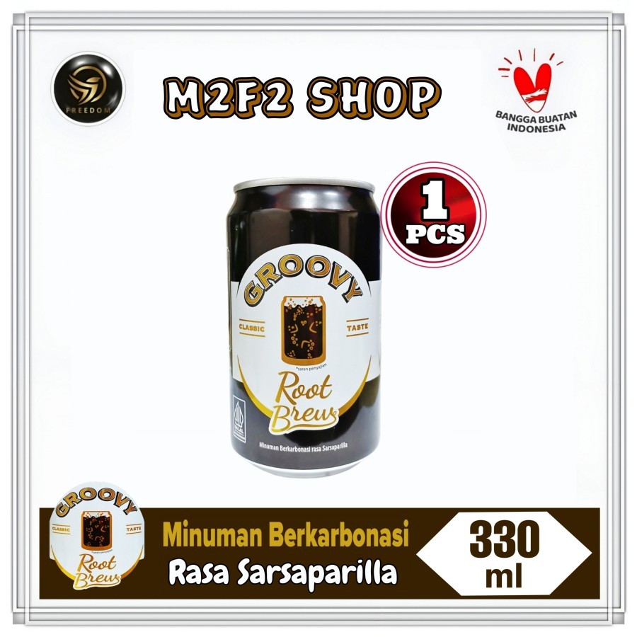 

Root Brew Groovy Soda Drink Classic Taste Original Can | Minuman Sarsaparilla Kaleng - 330 ml (Kemasan Satuan)