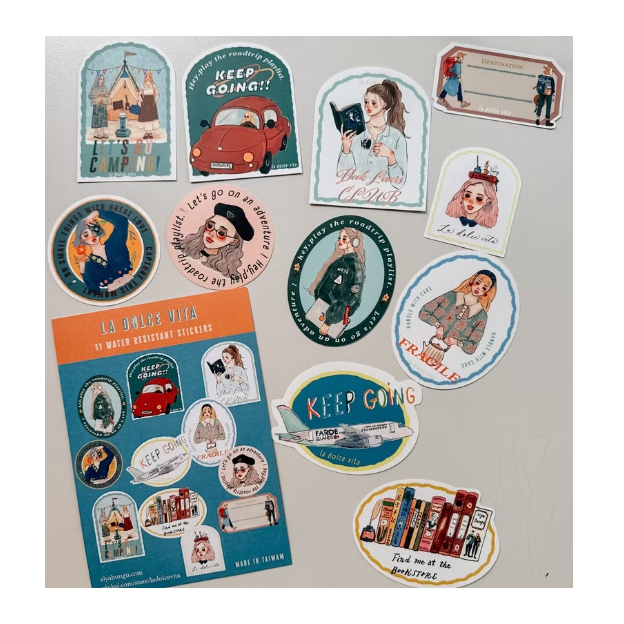 

La Dolce Vita Travel Agency Sticker Set Of 11 Pieces