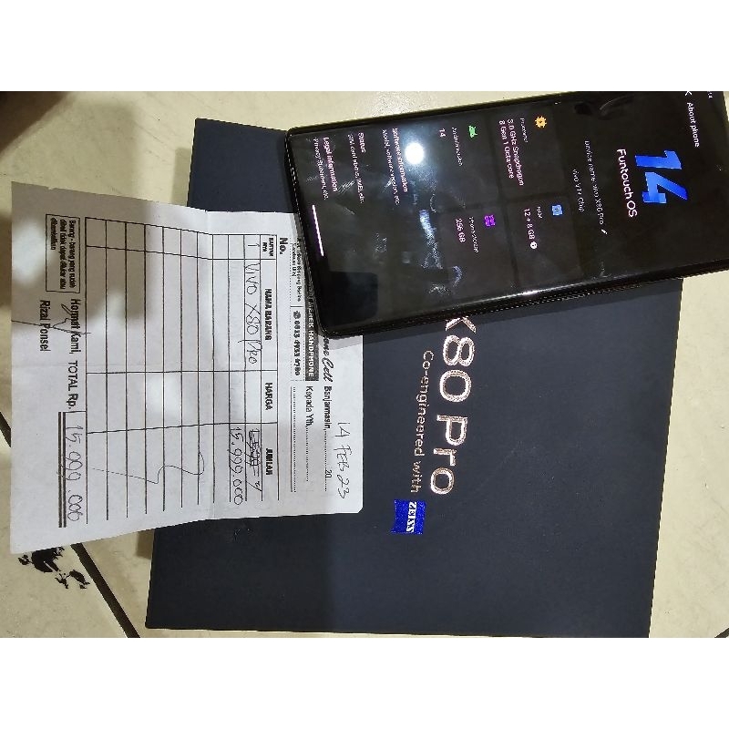 seken second Vivo X80 pro indonesia 12/256 zeis camera