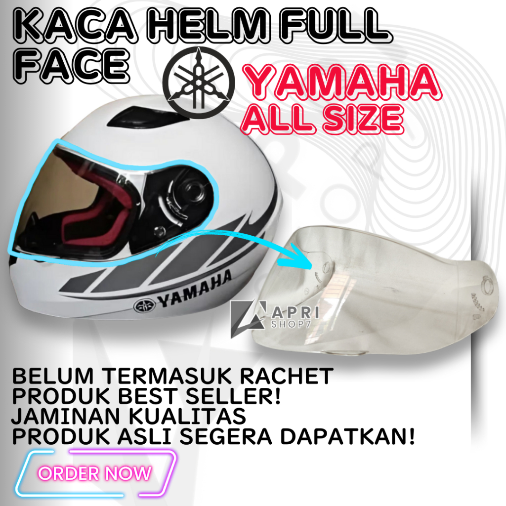 Kaca Helm Flat visor YAMAHA Full Face