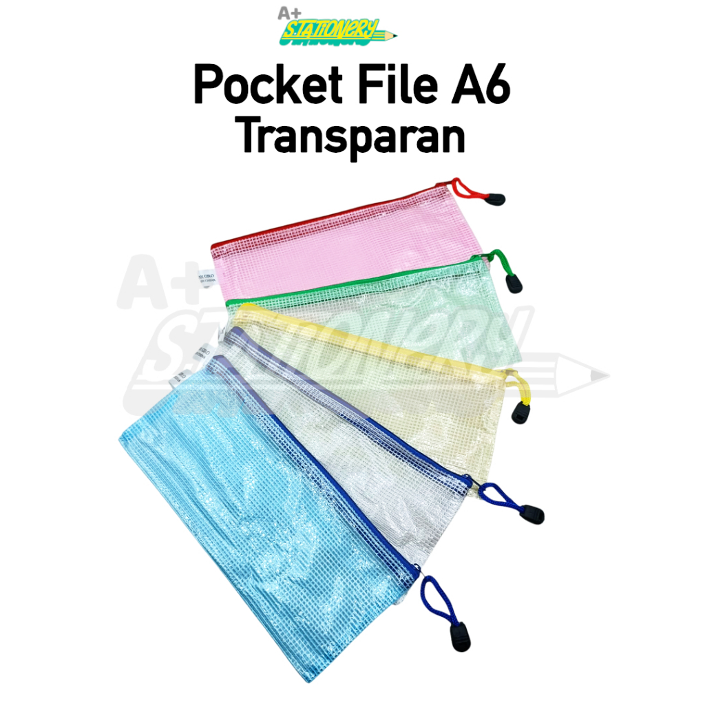 

[A+]Pocket File A6 Transparan | Tempat File Transparan A6 | Tempat Pensil Murah | Wadah Giro Cek