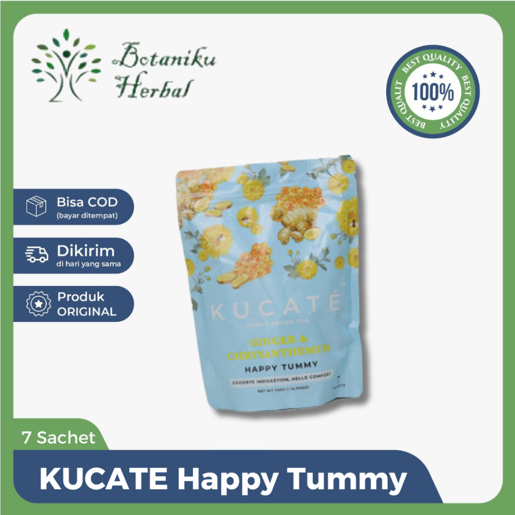 

Kucate - Kucate Happy Tummy Mengatasi Masalah Pencernaan Isi 7 Sachet