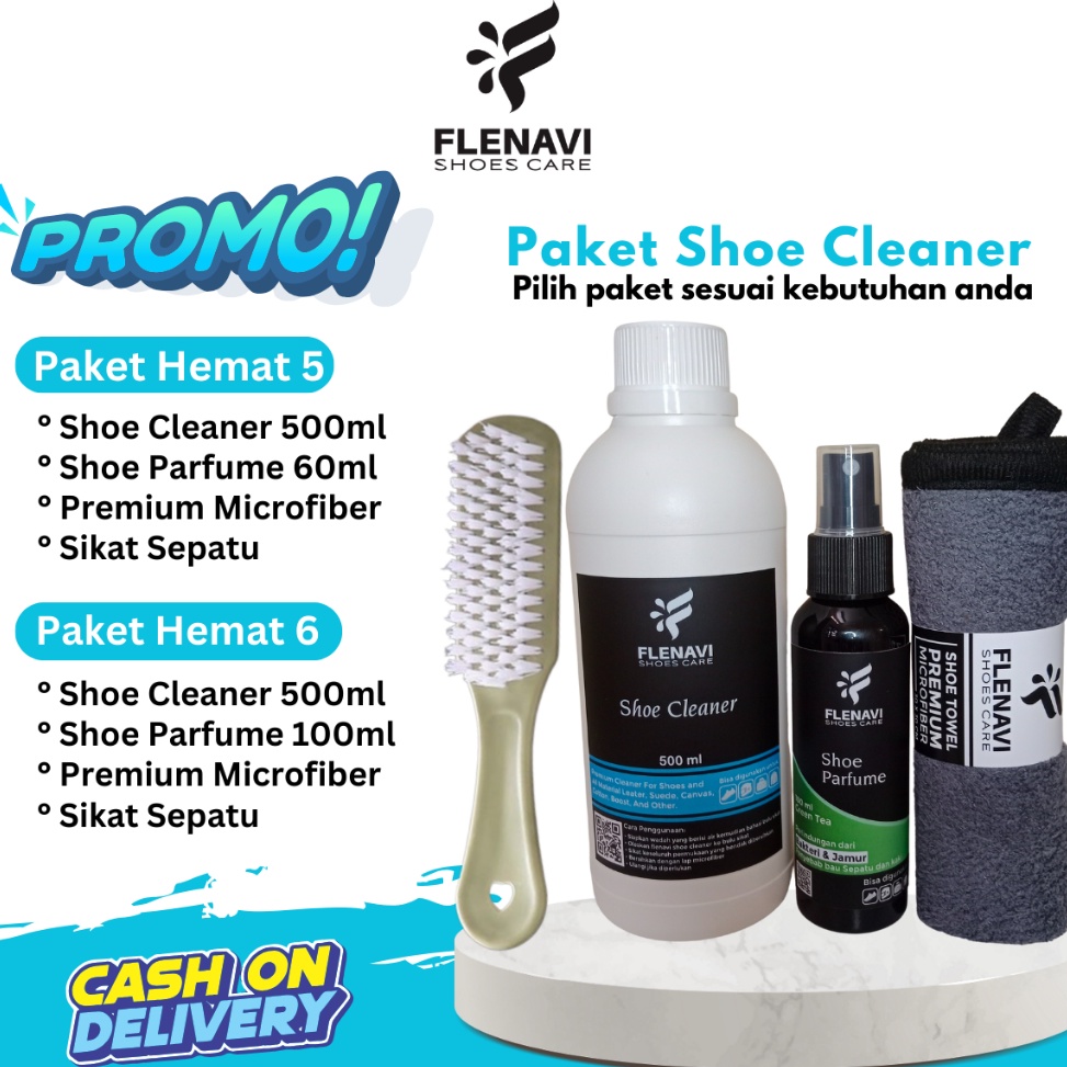 KODE U22X Paket Pembersih Sepatu Shoes Cleaner Parfum Sepatu Sabun Cuci Sepatu  Flenavi