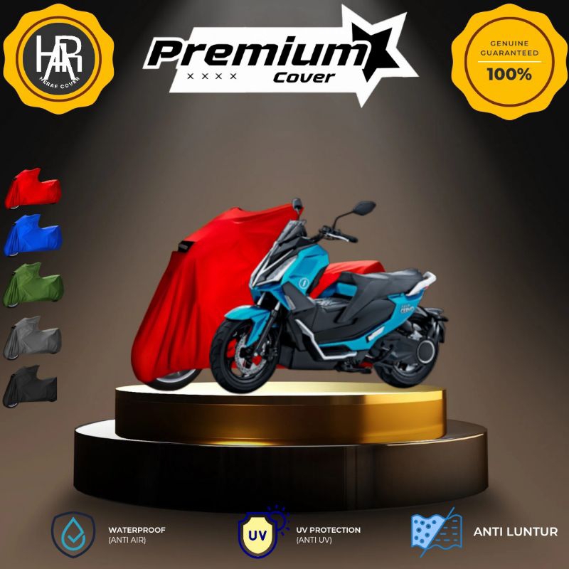 sarung penutup motor listrik alva cervo premium cover tebal anti air uv protection hight quality