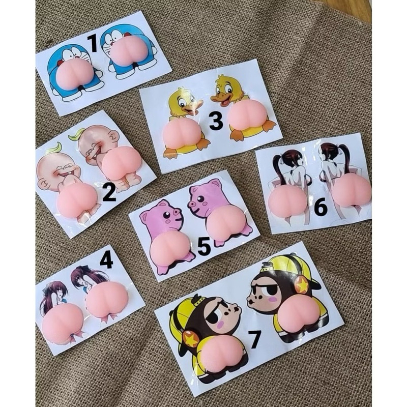 ( YSA ) stiker mobil 3D Silikon Stiker Character / Stiker Kartun 3D