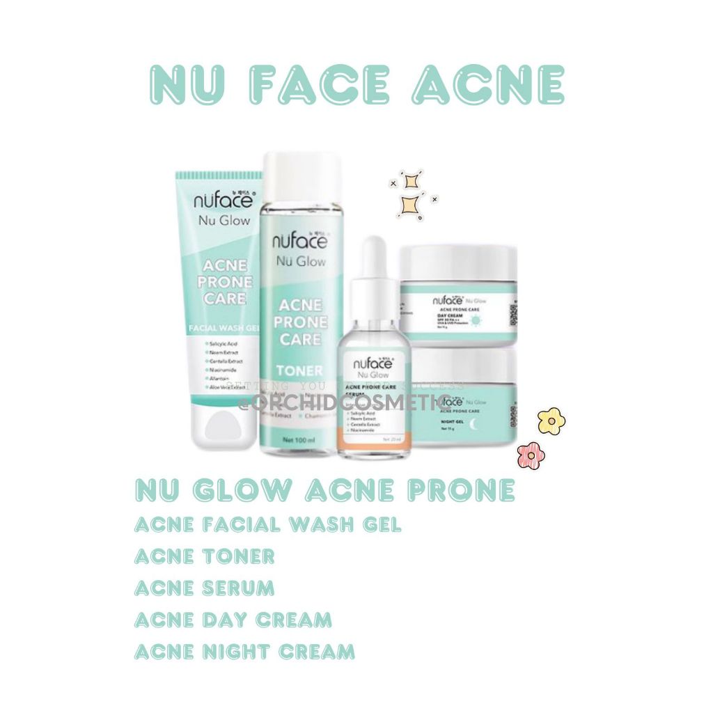 NuFace Nu Face Nu Glow Paket Acne Prone Care / Nu Face Paket Jerawat