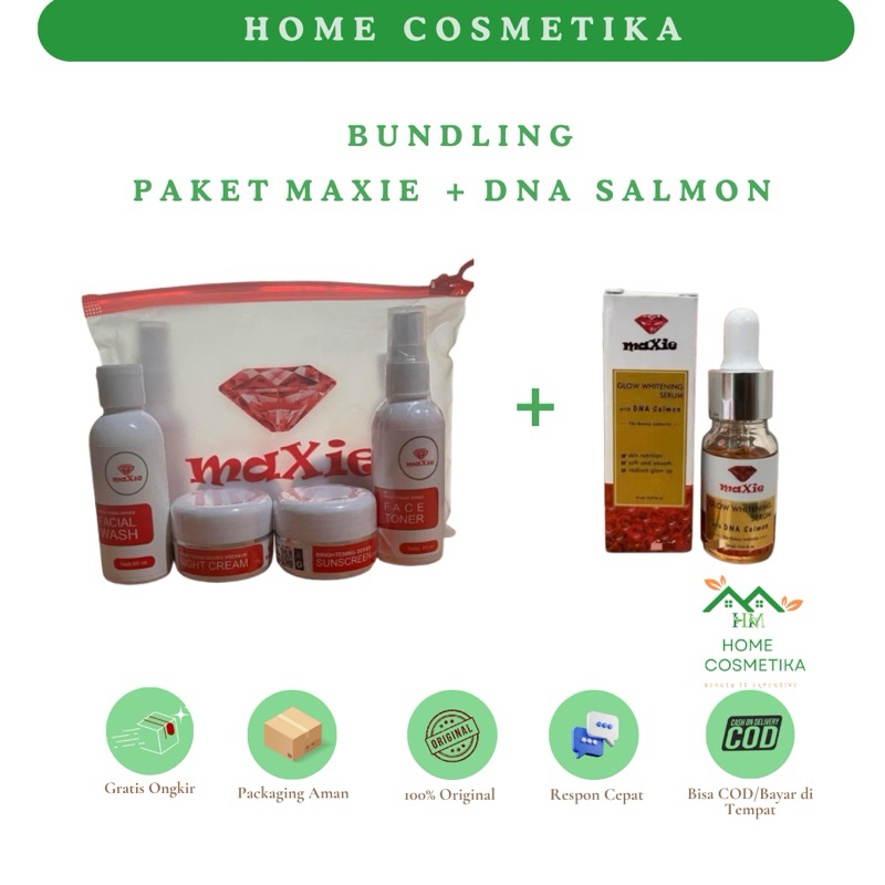 MAXIE BRITHENING GLOWING PAKET 5in1/ FLEK HITAM MAXIE GLOW