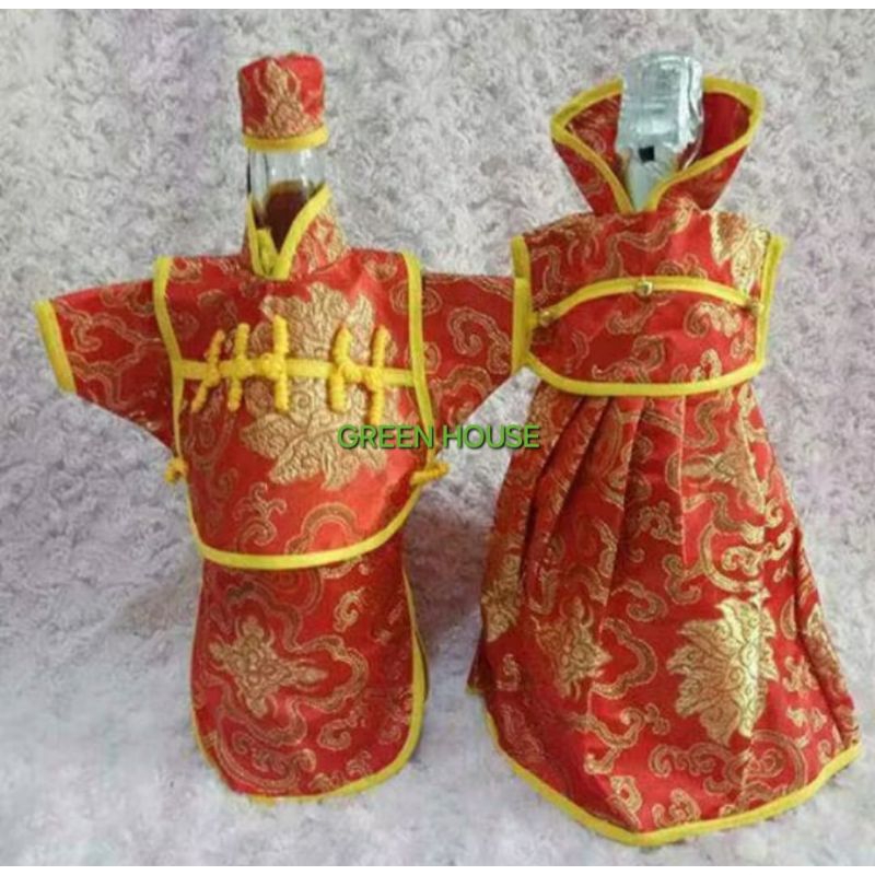 SARUNG BOTOL WINE SANGJIT COVER BOTOL WINE CHAMPAGNE Pernikahan Wedding