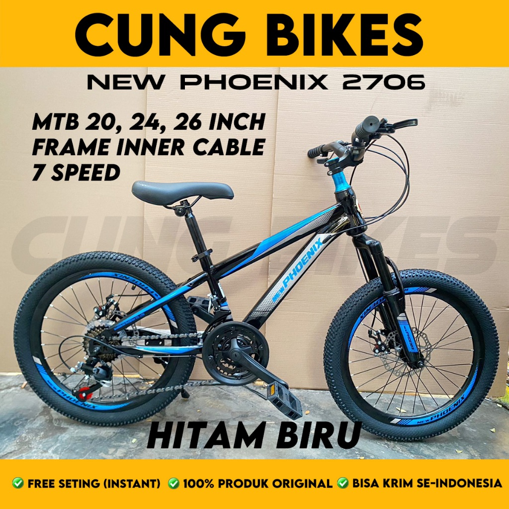 Sepeda Gunung Anak Phoenix 2706 ukuran 20 Inch Usia 8-12 Tahun 21 speed