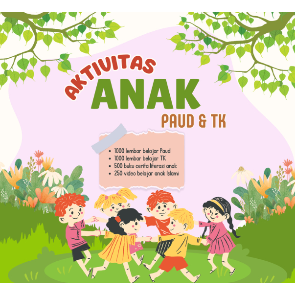 PDF LATIHAN AKTVITAS ANAK SEKOLAH PAUD TK SD BELAJAR MEMBACA MENULIS MENGGAMBAR TRACING BUKU CERITA 