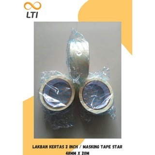 

Lakban Kertas 2 Inch / Masking Tape 48mm x 20m - MURMER