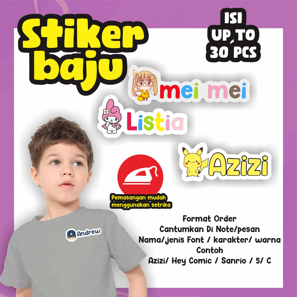 stiker baju // stiker dtf // stiker setrika
