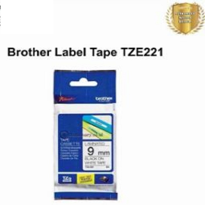 

Label Tape Brother Tze 221 - 9mm Black On White