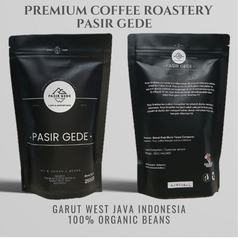 

KOPI ARABIKA PASIR GEDE GARUT PREMIUM arabica 250gr