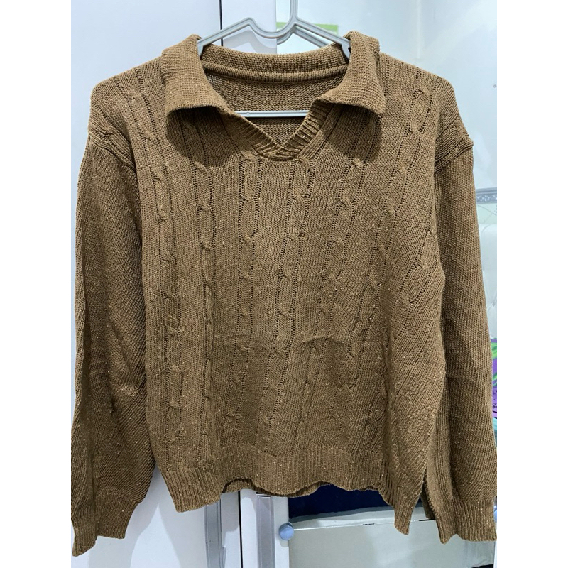 Sweater Rajut Wanita Coklat