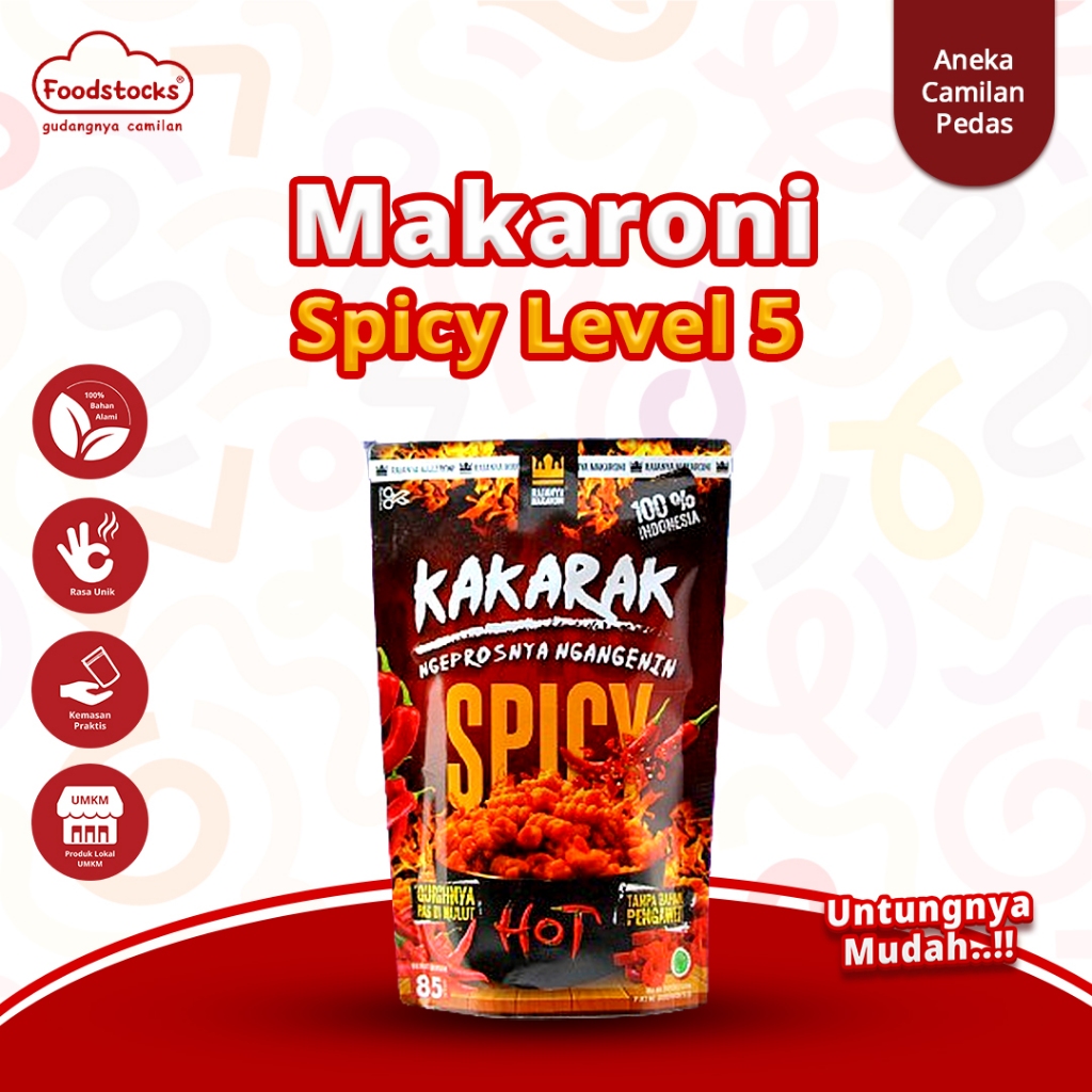 

Makaroni Kakarak Spiral Pedas Level 5