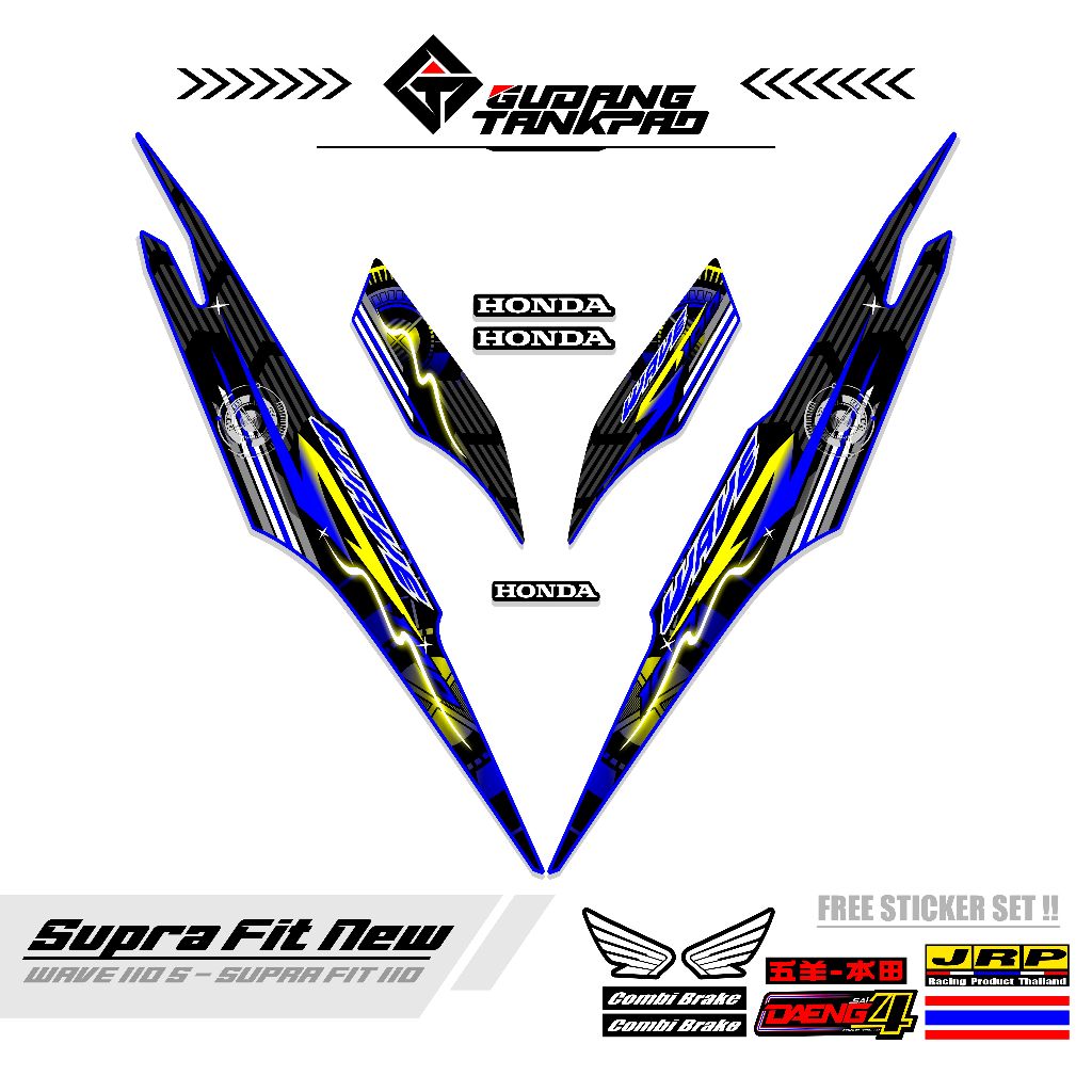 STRIPING MOTOR SUPRA FIT NEW 110 / MTF 17 / STRIPING SUPRA FIT S / STRIPING HONDA SUPRA FIT / STIKER