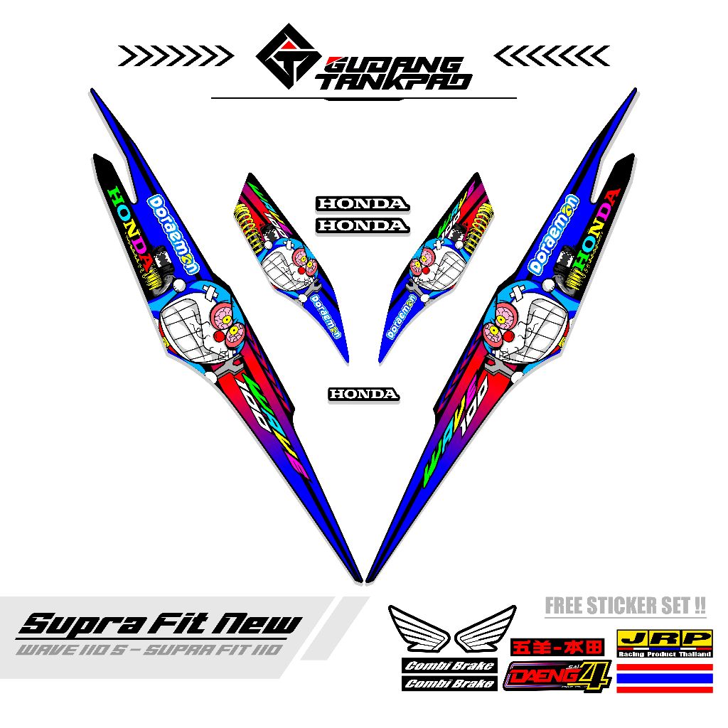 STRIPING MOTOR SUPRA FIT NEW 110 / MTF 27 / STRIPING SUPRA FIT S / STRIPING HONDA SUPRA FIT / STIKER