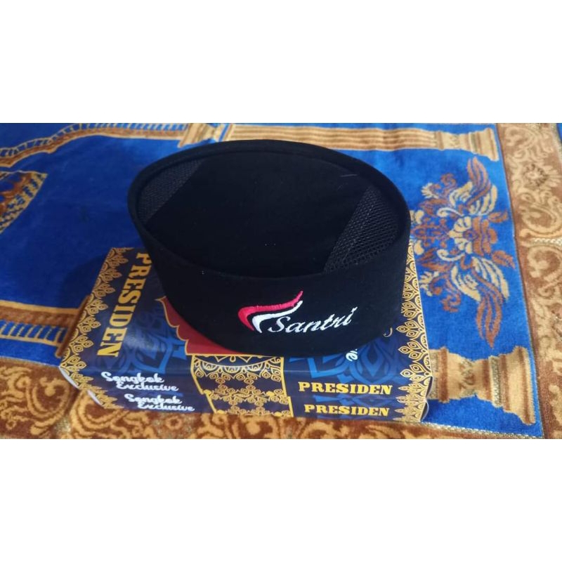 peci hitam santri, songkok hitam santri