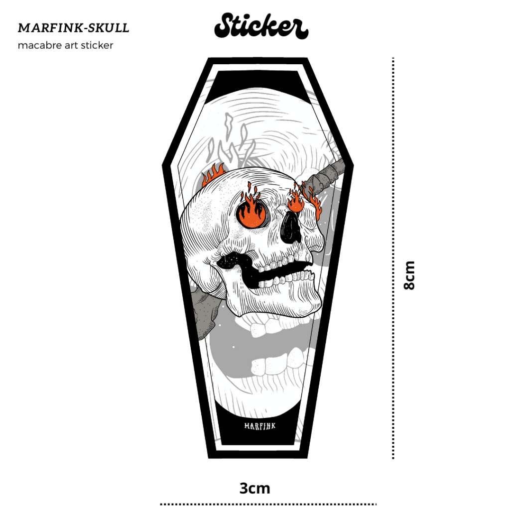 

stiker tengkorak vinyl glosy