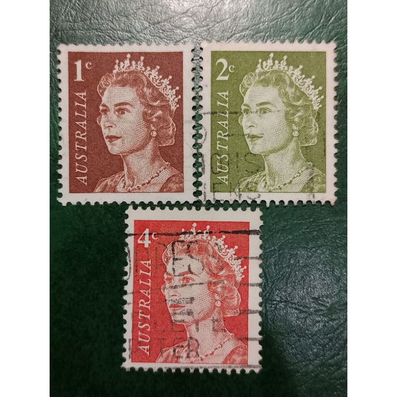 

Prangko Australia 3 Pcs Queen Elizabeth II Tahun 1966 USED