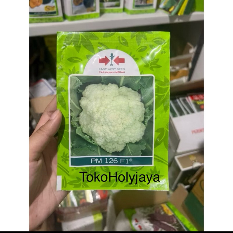 Benih bunga kol PM126 F1 10 gram bungkul hibrida pm 126 panah merah kembang kol pm126 f1