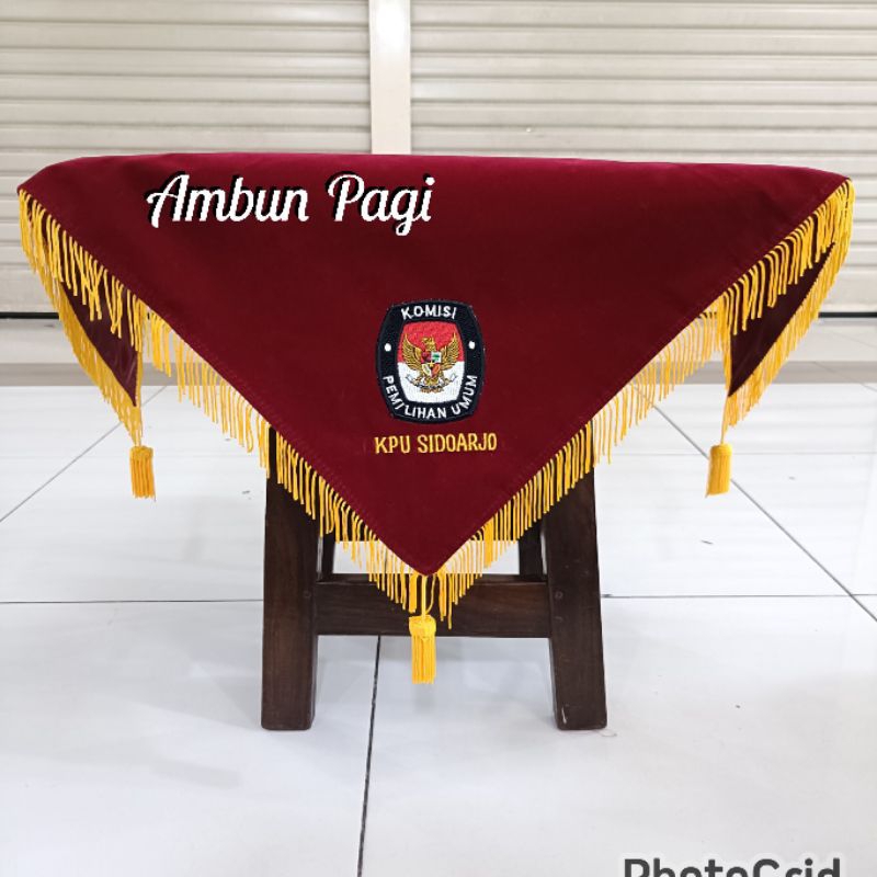 

best seller custom warna alas baki upacara alas baki paskibra logo KPU