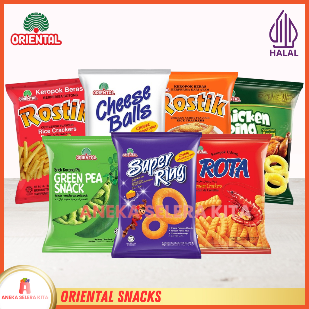 

Oriental Snack Super Ring Rota Green Pea Rostik Chicken Ring 60gr