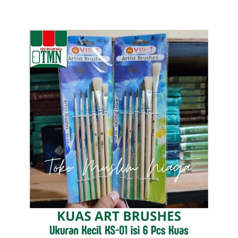 

Kuas Art Brushes / Kuas Melukis Set Murah Ukuran Kecil isi 6 Pcs Kuas (1 Bks)