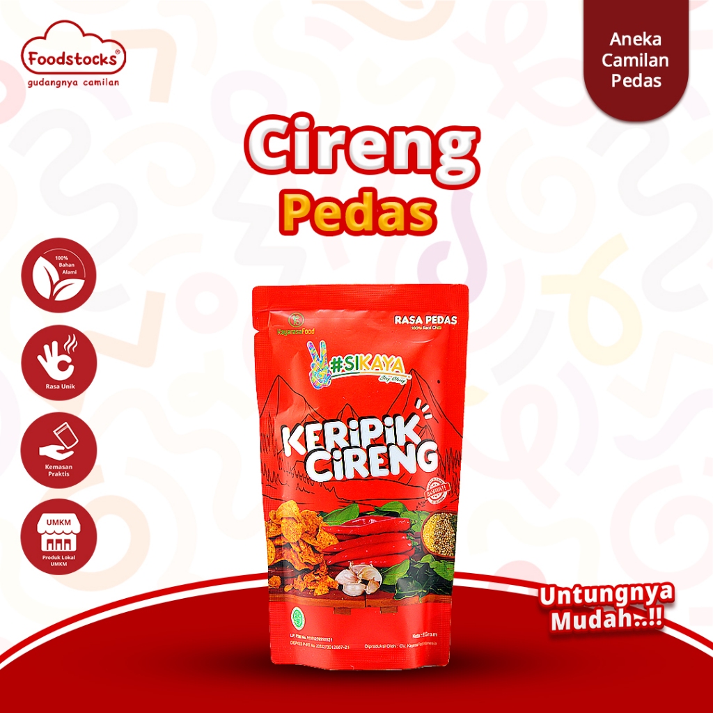 

Keripik Cireng Pedas 55gr SIKAYA