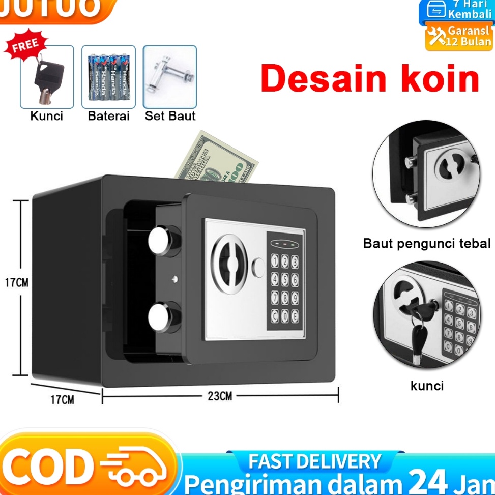 Terjangkau  COD  JT Kotak Uang Brankas Mini Brankas Mini Brankas Uang Brankas Besi Brankas Tahan Api