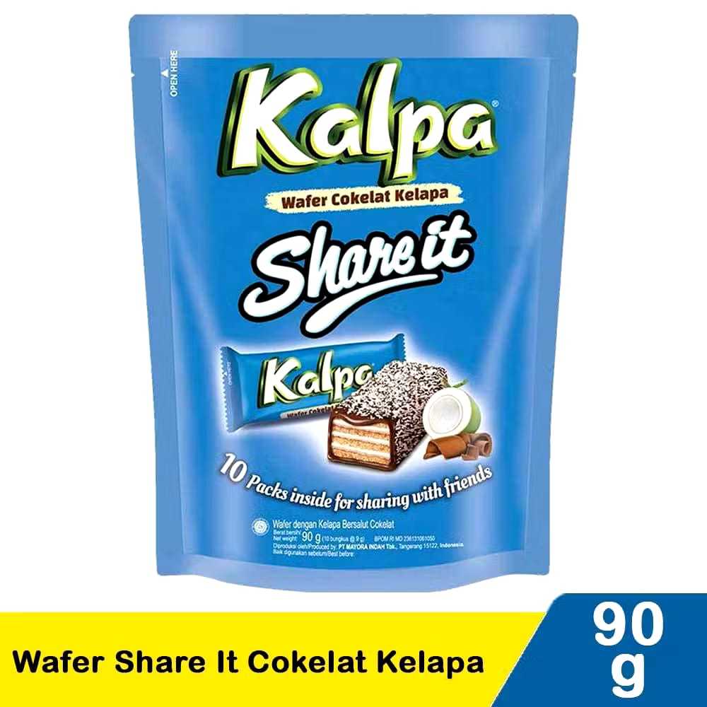 

BENG BENG KALPA Share it Wafer Cokelat Coklat tabur KALPA Share It Pouch 90 gr isi 10 Pcs Food