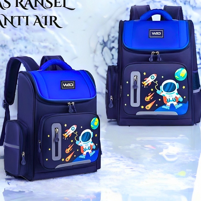 Best Product SMARTGIRL New Tas Ransel Anak Sekolah Import Sd Cowok Anti Air Astronot 55