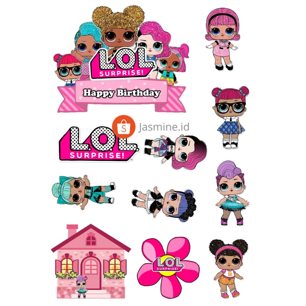 TOPPER LOL Custom/Hiasan Kue ULTAH tema LOL