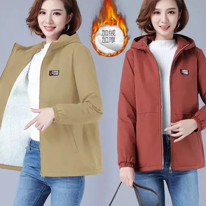 berkualitas Jaket Wanita Korea Import Kekan Crop  Jaket Winter Wanita Bulu Korea Import