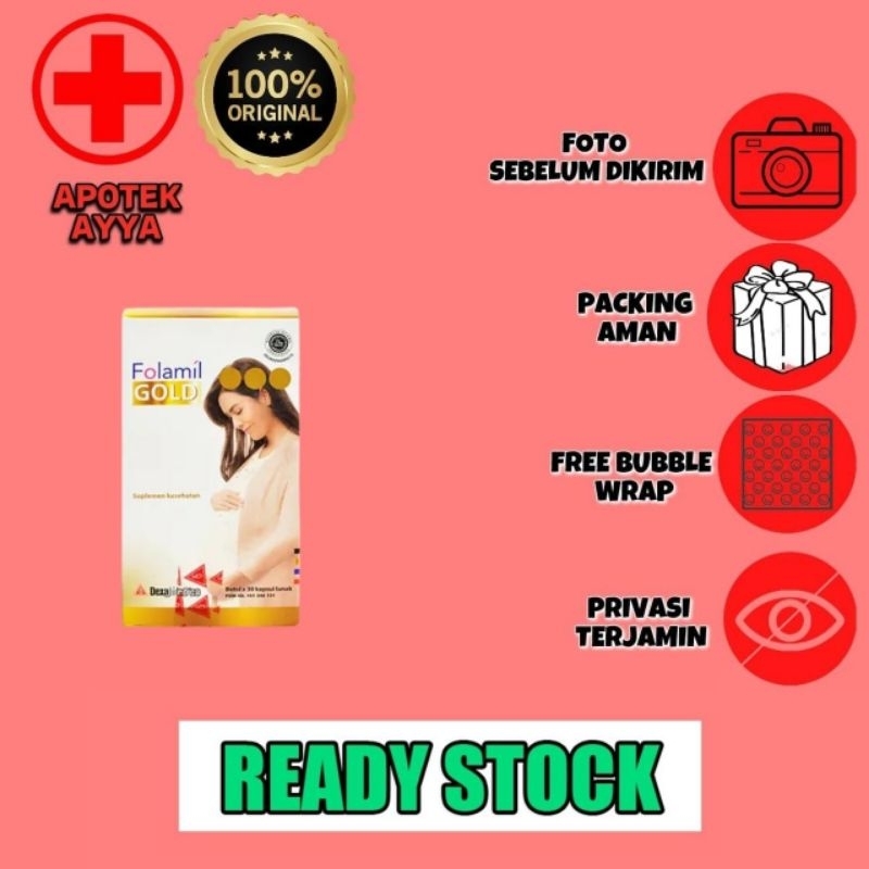 Folamil Genio Gold @ 30 Tablet Suplemen Ibu Hamil