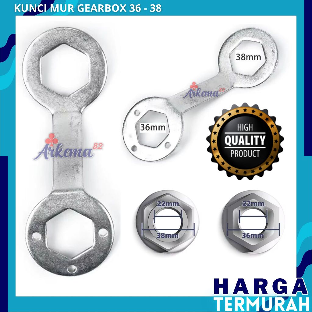 KUNCI MUR BAUT GEAR BOX MESIN CUCI 1 TABUNG UKURAN 36-38 UNIVERSAL | ALAT MEMBUKA  / GERBOX / GIRBOX