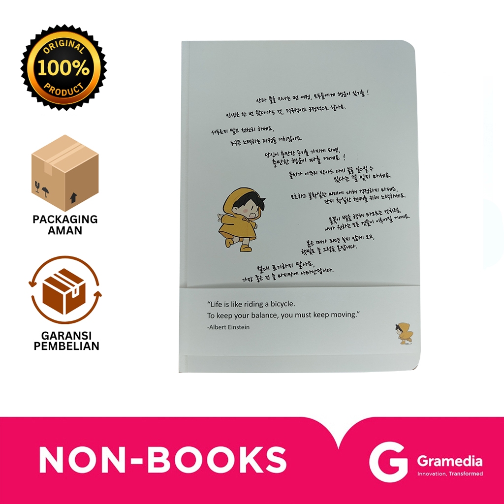 

Gramedia Bali - BOOKS&BIND NB SPINE FABRIC B6 YELLOW HOODIE KID WHITE