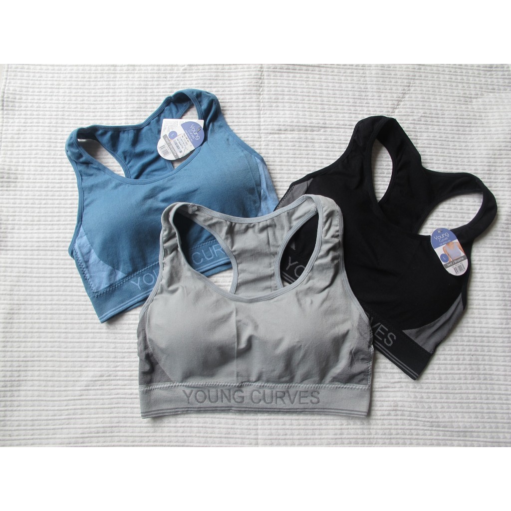 VEST / BRALETTE SPORT BRA YOUNG CURVES WIREFREE / TANPA KAWAT C02- 100110 110 SIZE M FIT BRA 32B 32C
