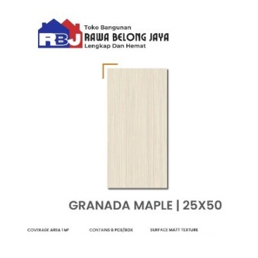 Keramik 25x50 Habitat Granada Maple KW2 / Keramik Dinding 25x50