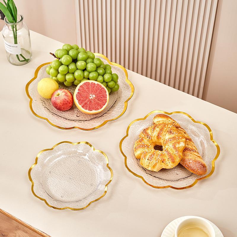 MM - NAMPAN SAJI MAKANAN AKRILIK - NAMPAN BULAT WADAH SAJI MAKANAN TRANSPARANT - WADAH SAJI SERBAGUN